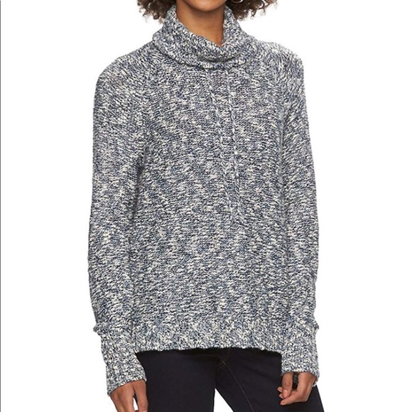 Chaps Sweaters - Marled Chaps Cowlneck Sweater
